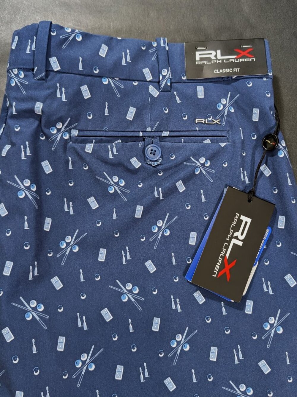 $115 RLX Ralph Lauren Classic Fit Shorts Mens 38 Print Golf 9" Inseam